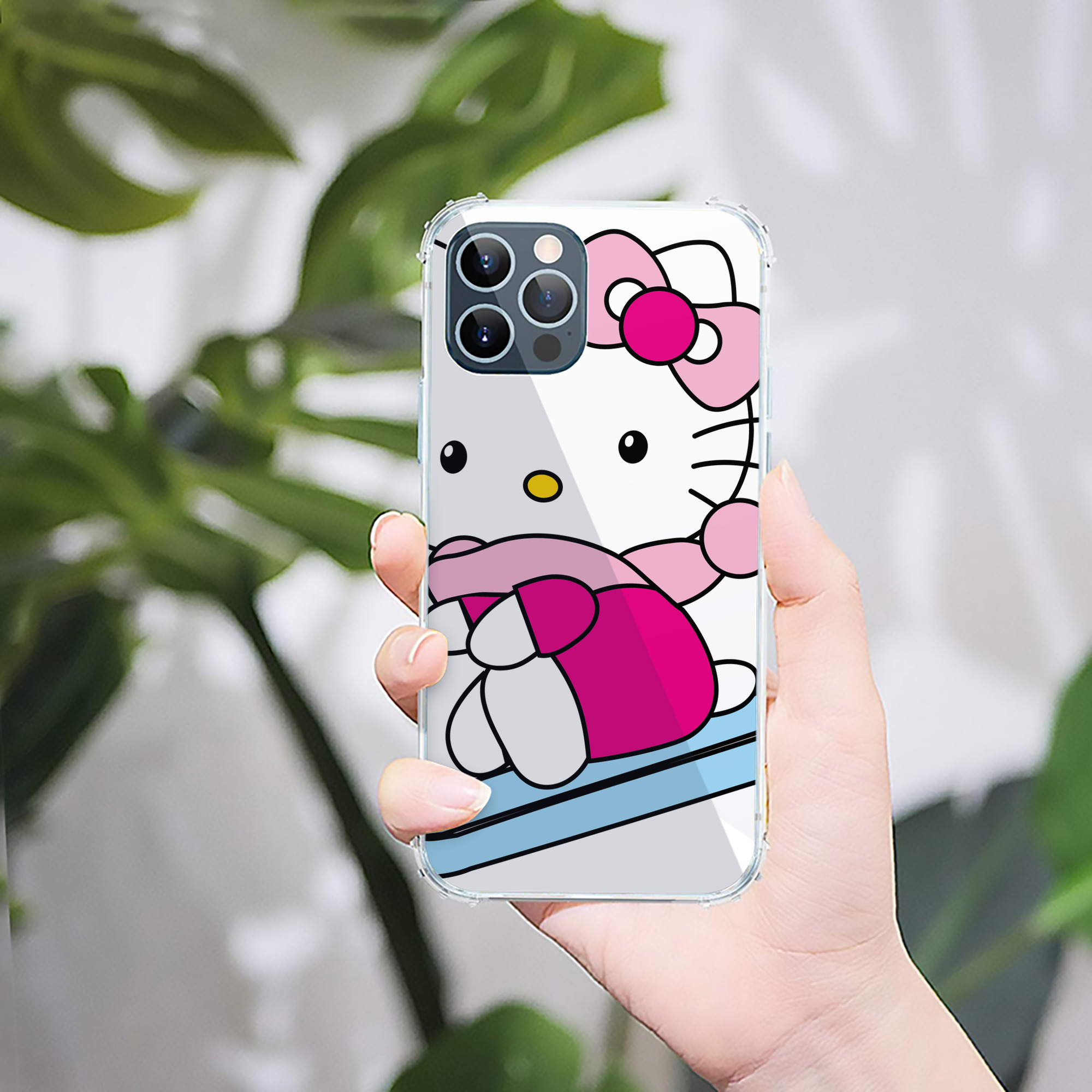 （画像用） Hello Kitty ハローキティ 【iPhone 12シリーズ対応】透明スマホケース（クリアソフトケース）